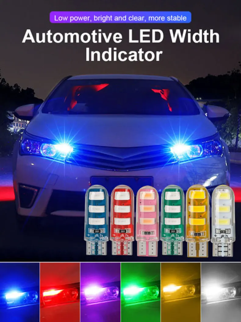 1pcs LED W5W T10 Strobe Car Lights Canbus Flashing Signal Lamps Vehicle Accessories Clearance Width Indicator Stroboscopic Bulb