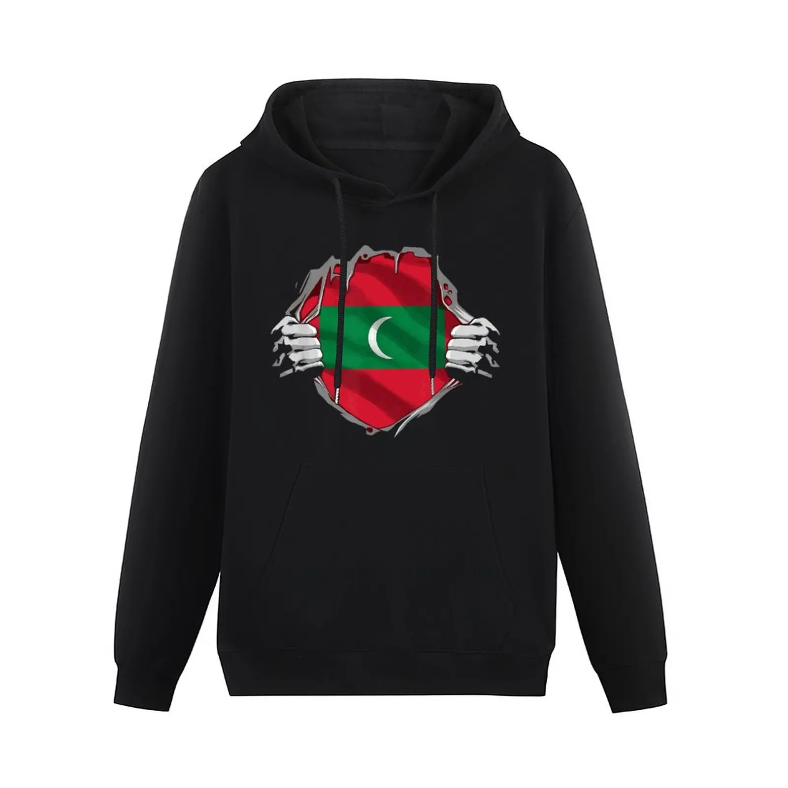 Men Women Hoodies Maldives Flag Maldivians Country Map Hoodie Pullover Hooded Hip Hop Sweatshirt Cotton Unisex