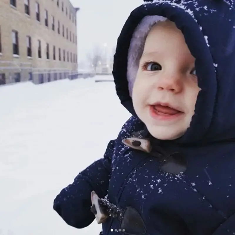 Lrcoml Halten Dicke warme Säuglingsbabyspielanzug Winterkleidung Neugeborenes Baby Junge Mädchen Strampler Overall Mit Kapuze Kind Oberbekleidung Für 0-24M – Detail 3