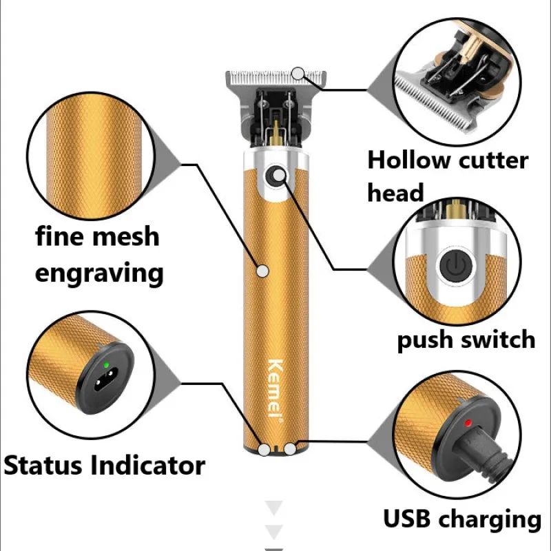 Tondeuse à cheveux T9 Rechargeable sans fil pour hommes, rasoir Vintage pour barbier