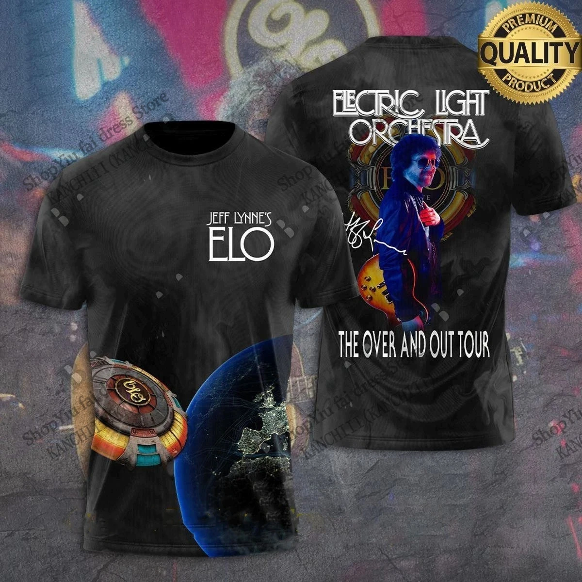 New Rock Band Electric Light Orchestra 3D Print T-shirt Men Women Fashion Hip Hop Short Sleeve Tshirt Kids Tops Tees Elo Light