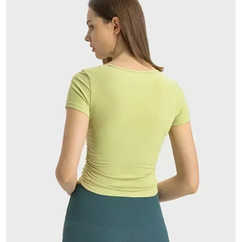 Lemon Women All it Takes High Elasticity Slim Short T-shirt Sports Short Sleeve Shirt Quick Drying Running Fitness Yoga Top