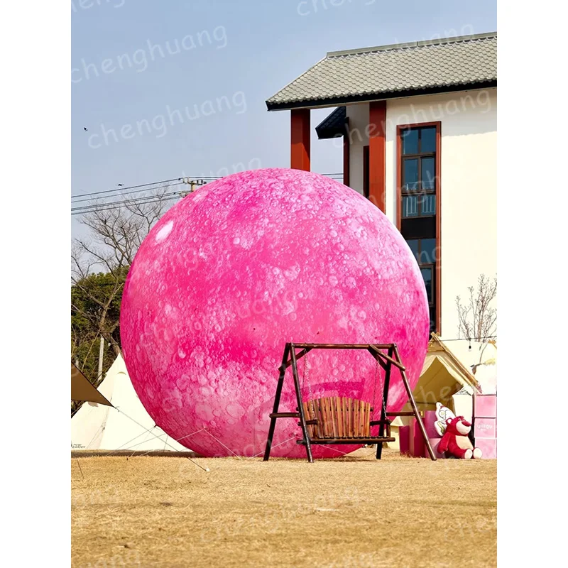 

Надувной розовый месяц с воздуходувкой, как элемент декора для мероприятий на открытом воздухе в торговых центрах и на площадях.