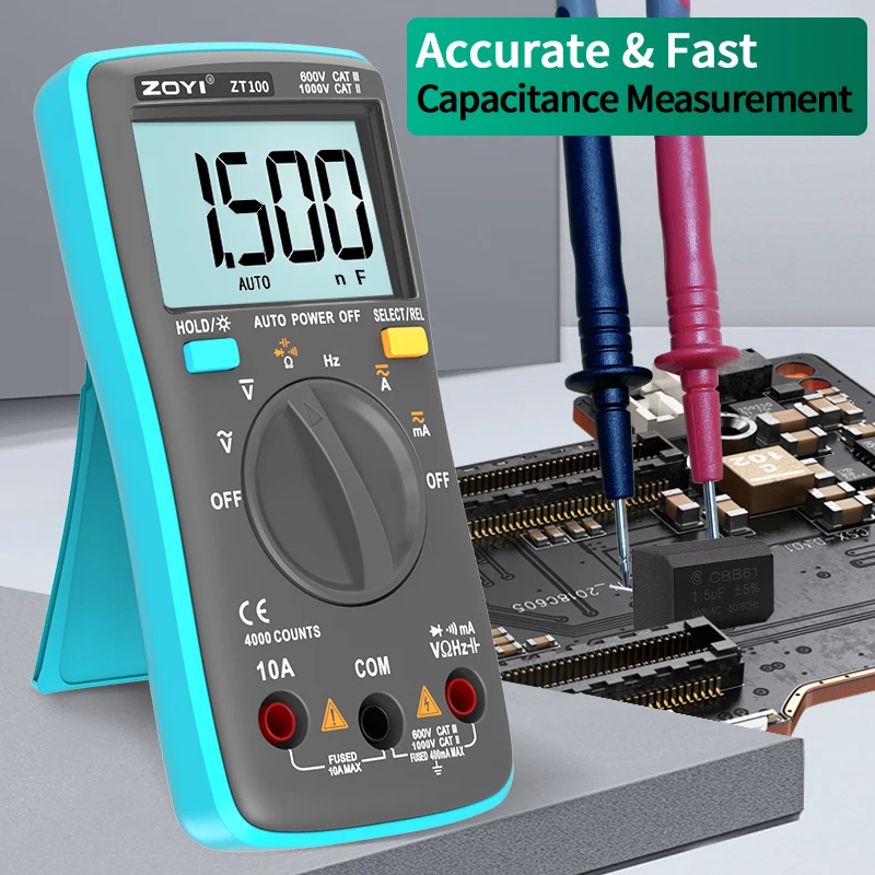 ZOYI Digital Multimeter Ammeter Voltmeter Resistance Frequency backlight Meter voltage Diode Frequency ZT98 ZT100 ZT101 ZT102
