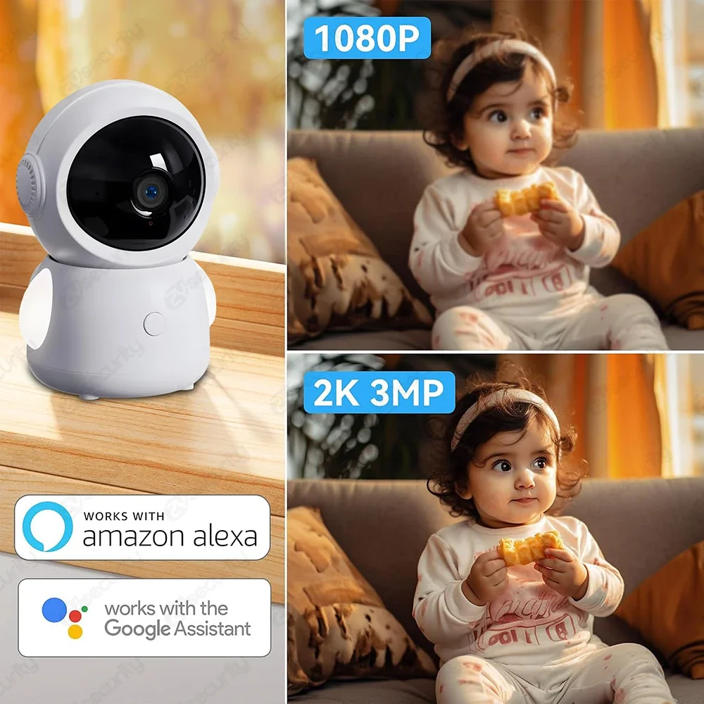 Imagem -04 - Ultra hd Wi-fi Monitor de Bebe com Câmeras Tela Dividida 3mp Telefone do Bebê Tela Ips de 43 & Controle de App Rastreamento Automático Ptz Câmera de Bebê para Crianças Visão Noturna Detecção de Choro e Moviment 2k