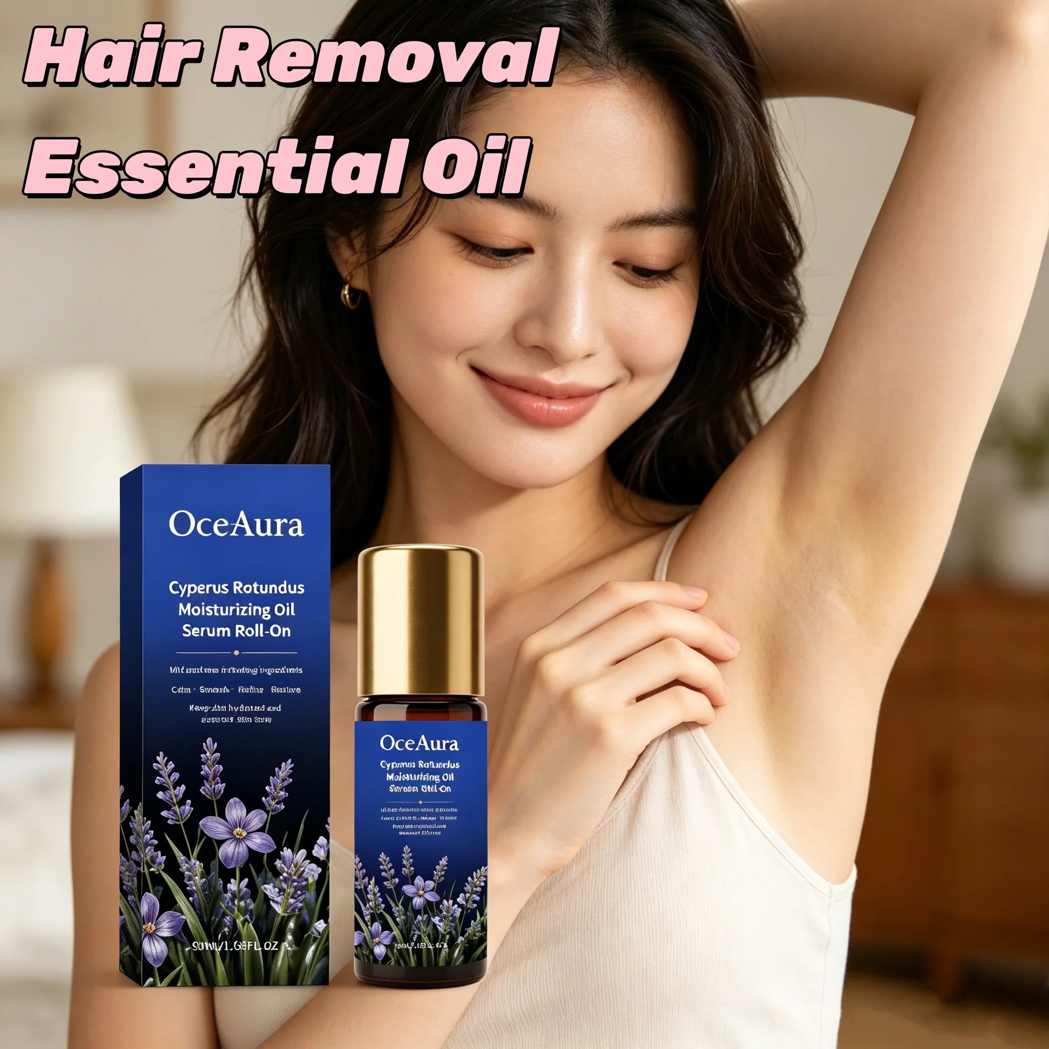 Portable Ball Roller Hair Removal Aftercare Oil Organic Extract Soothe Redness Minimize Pores Slow Hair Growth Body Depilation
