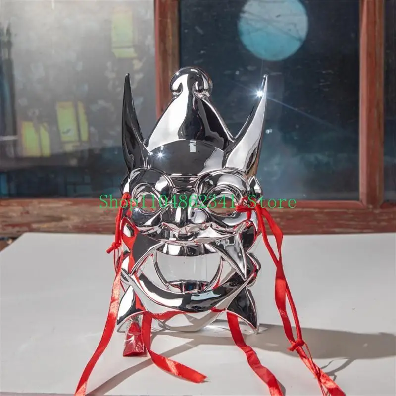 5ASD 가장 무도회 마스크 금속 코스프레 마스크 여성을위한 전체 안면 마스크 남성 할로윈 코스프레 의상 의상 액세서리