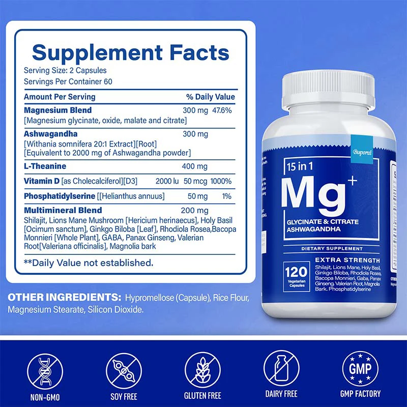 Magnesium and Ashwagandha Supplement