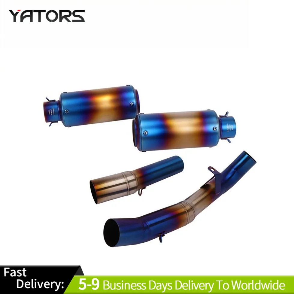 

For Kawasaki Ninja Z1000 2010-2020 Slip Mid Exhaust Link Pipe 51mm Muffler Tips Exhaust Systems Exhausts Pipes