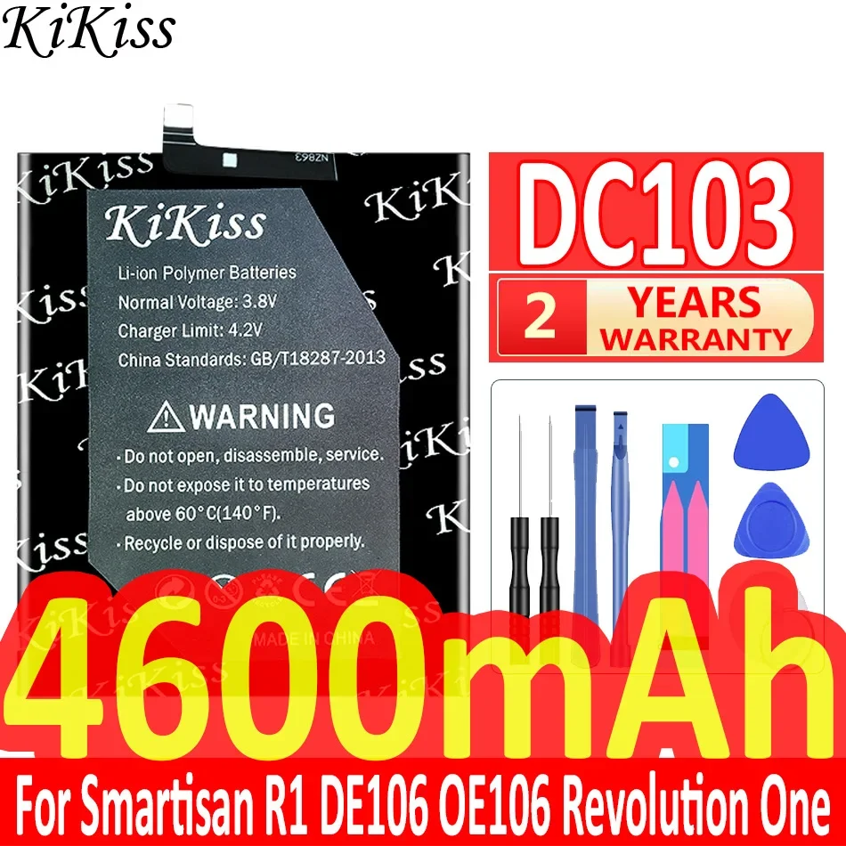 

Мощная батарея KiKiss 4600 мАч DC103 для Smartisan R1 DE106 OE106 Revolution One