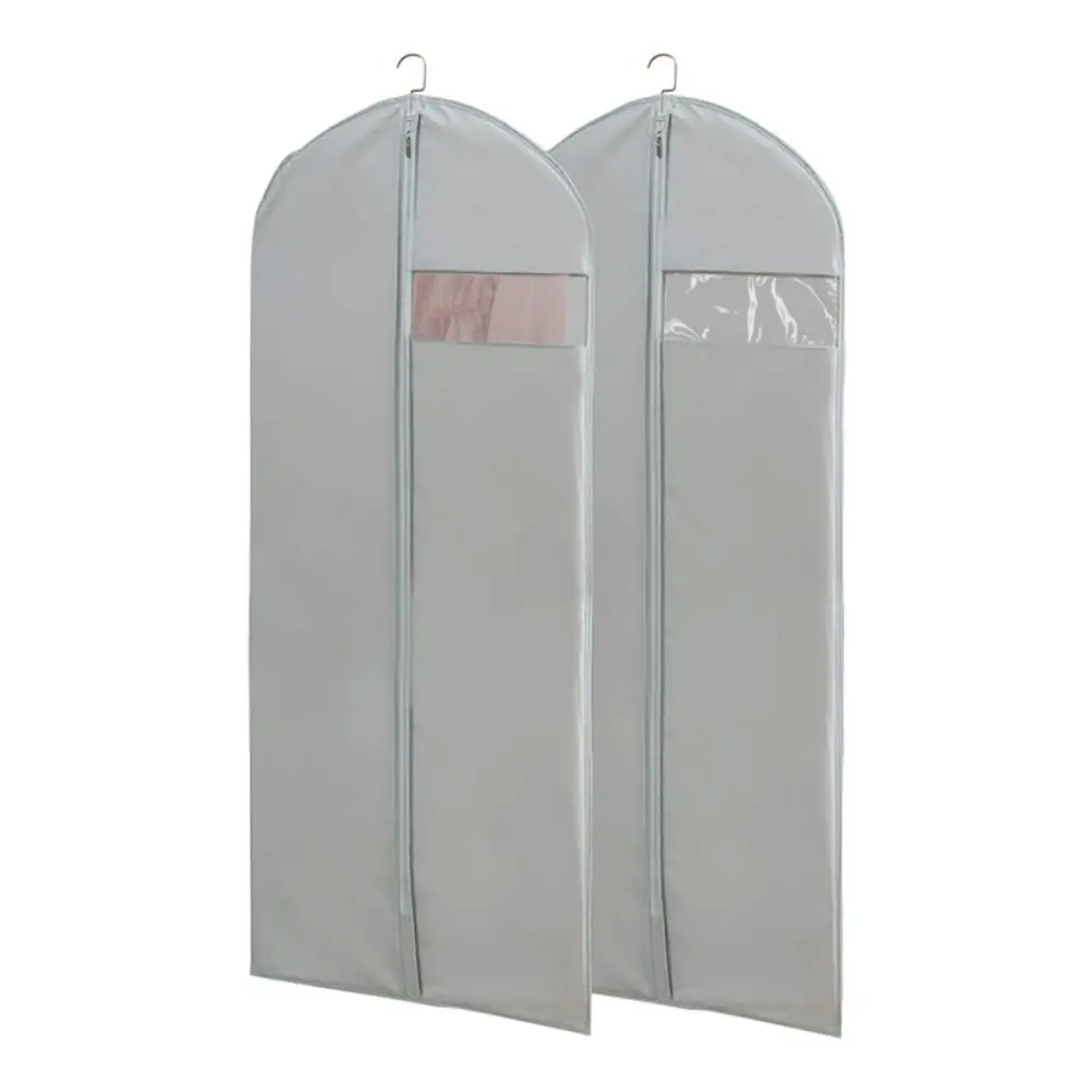 Garment Bag Clothes Dust Bag Black Grey Clothing Cover Hanging Storage Bag Dustproof Waterproof Closet Organizer Coat Suit Dress