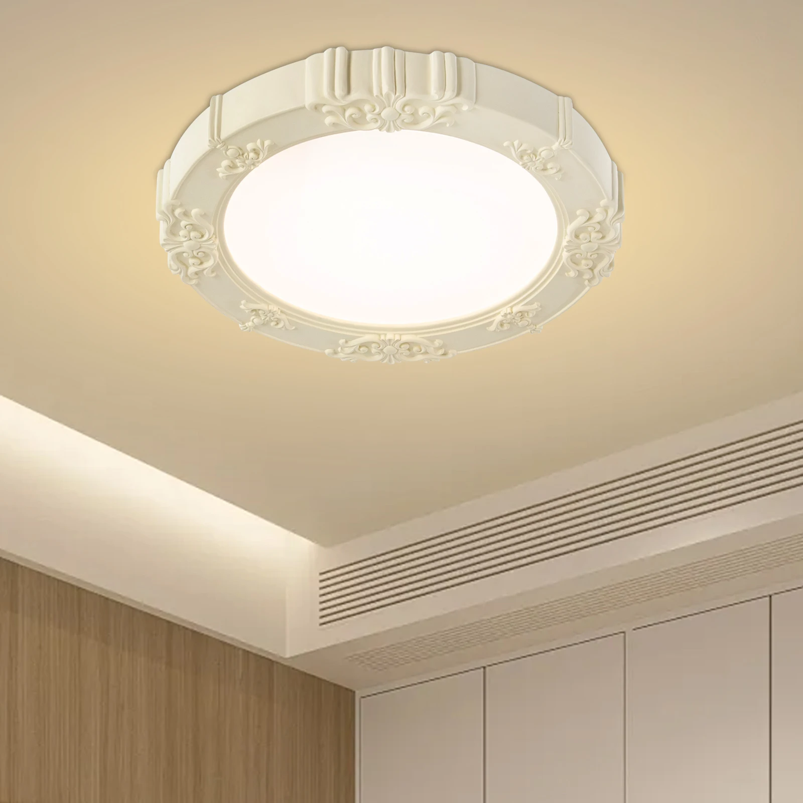 Ceiling Light Round Ceiling Light Enclosed Shade Modern Flush Mount Ceiling Light 15m² Lighting Area for Kitchen/Bedroom/Balcony/Bar/Foyer/Restaurant/Corridor/Cafe