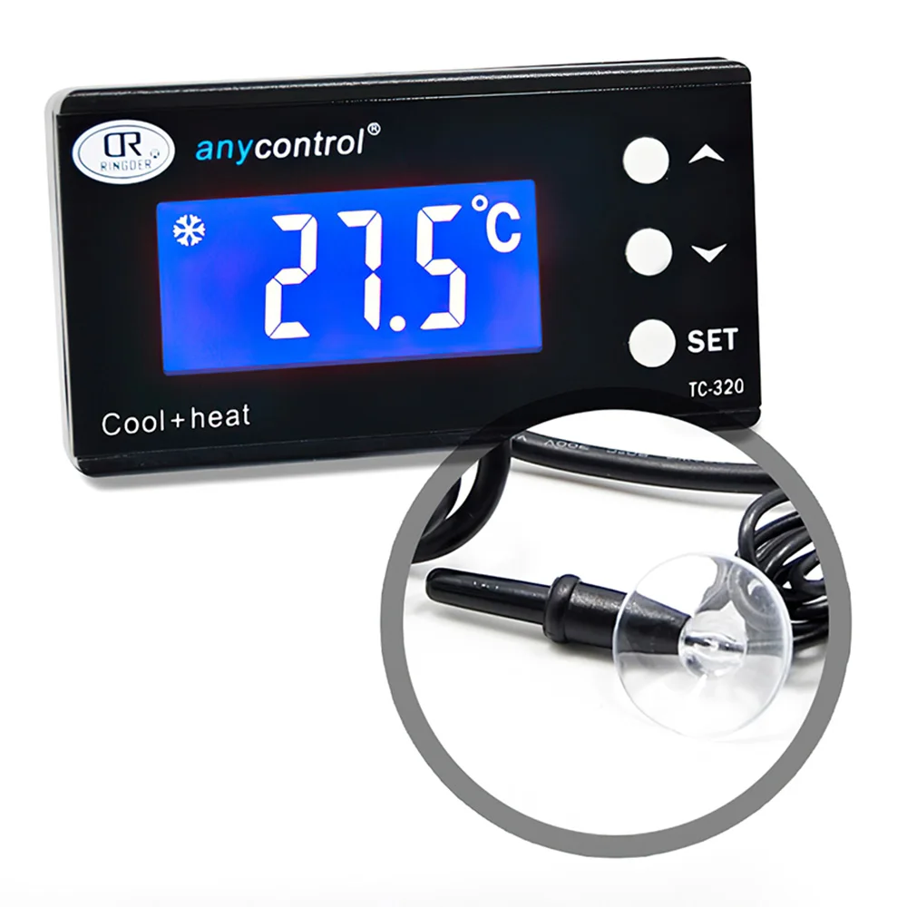 TC-320 Digital Waterproof Temperature Controller Submersible Thermostat Regulator for Aquarium Fish Tank Reptile NTC Sensor