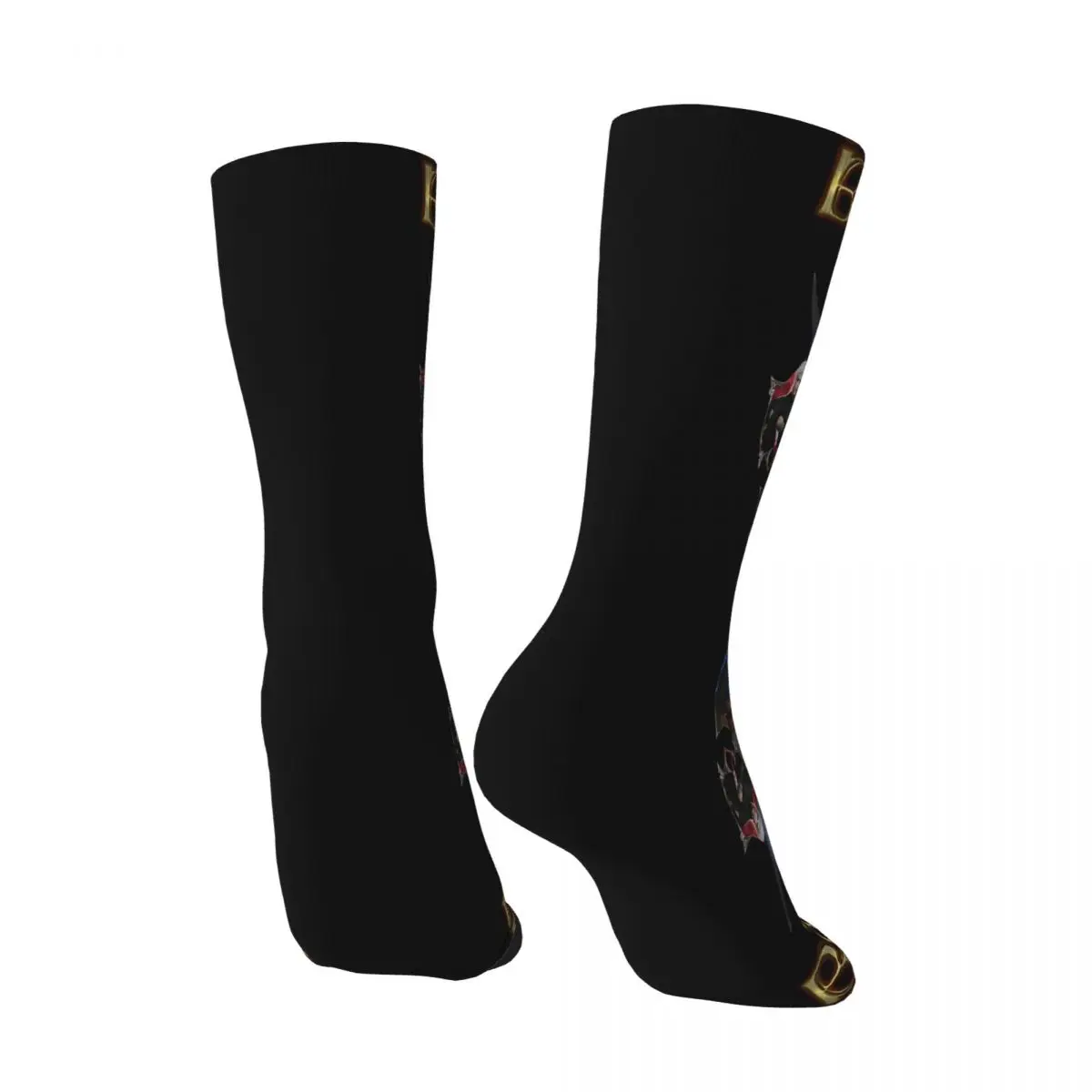 Chaussettes drôles avec logo Elin pour hommes, Hip Hop Harajuku Baldur's Gate, motif imprimé sans couture heureux, chaussettes d'équipage pour garçons, cadeau de nouveauté, 1 paire