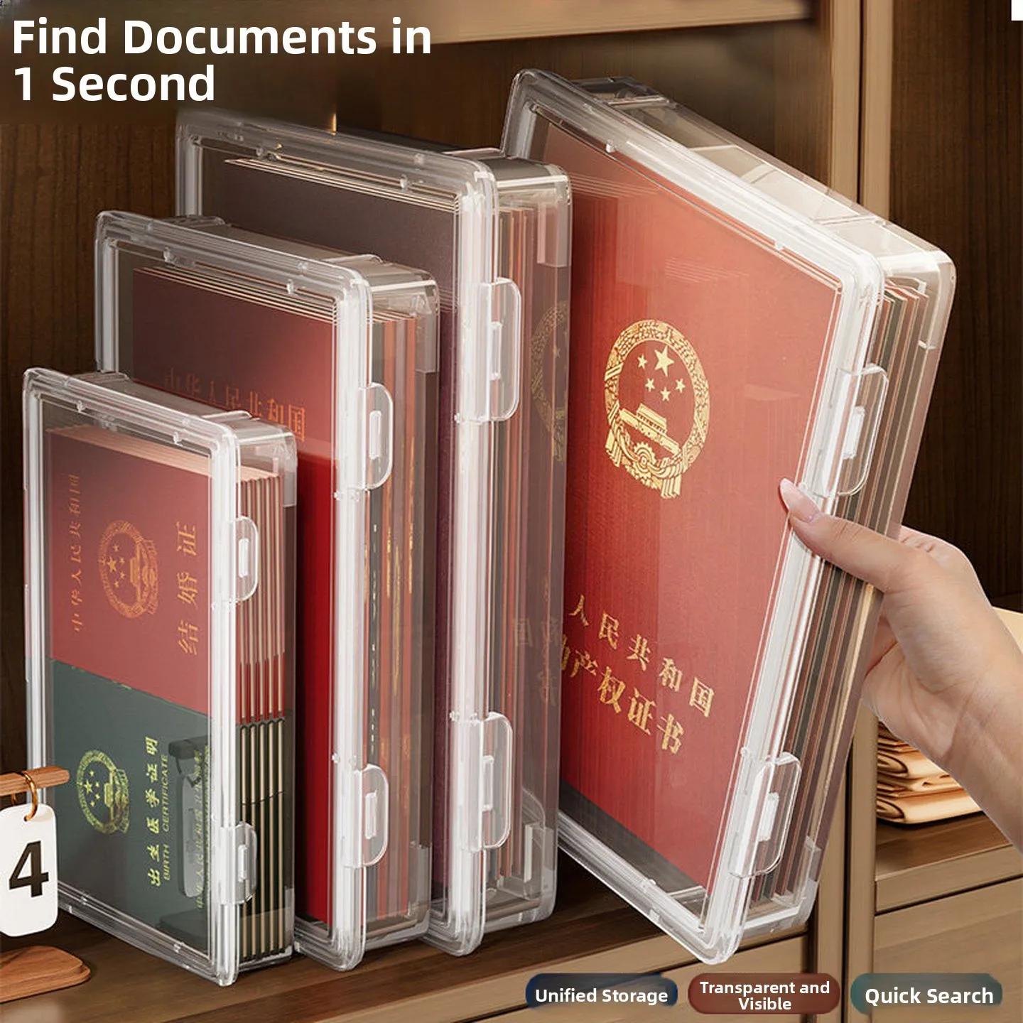 plastic-document-storage-box-waterproof-important-paper-organizer-school-bag-identity-card-holder-birth-certificate-case