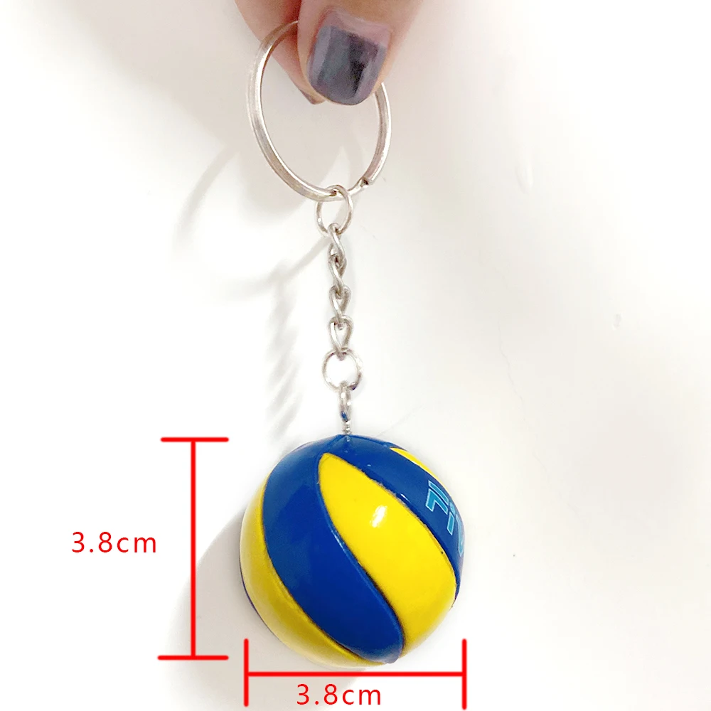 Couro Anime Voleibol Chaveiro para Homens e Mulheres, Mini Bola Chaveiro, Chaveiro, Suporte do brinquedo, Bolsa, Couro, Bola, Hikyuu