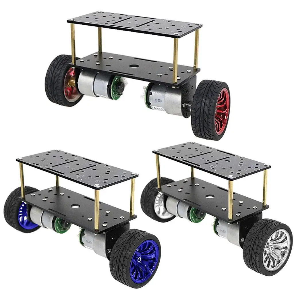 

2-wheel Smart Robot Car Chassis Dual Layer High Stability for Self-balancing Robotics Education and Coding