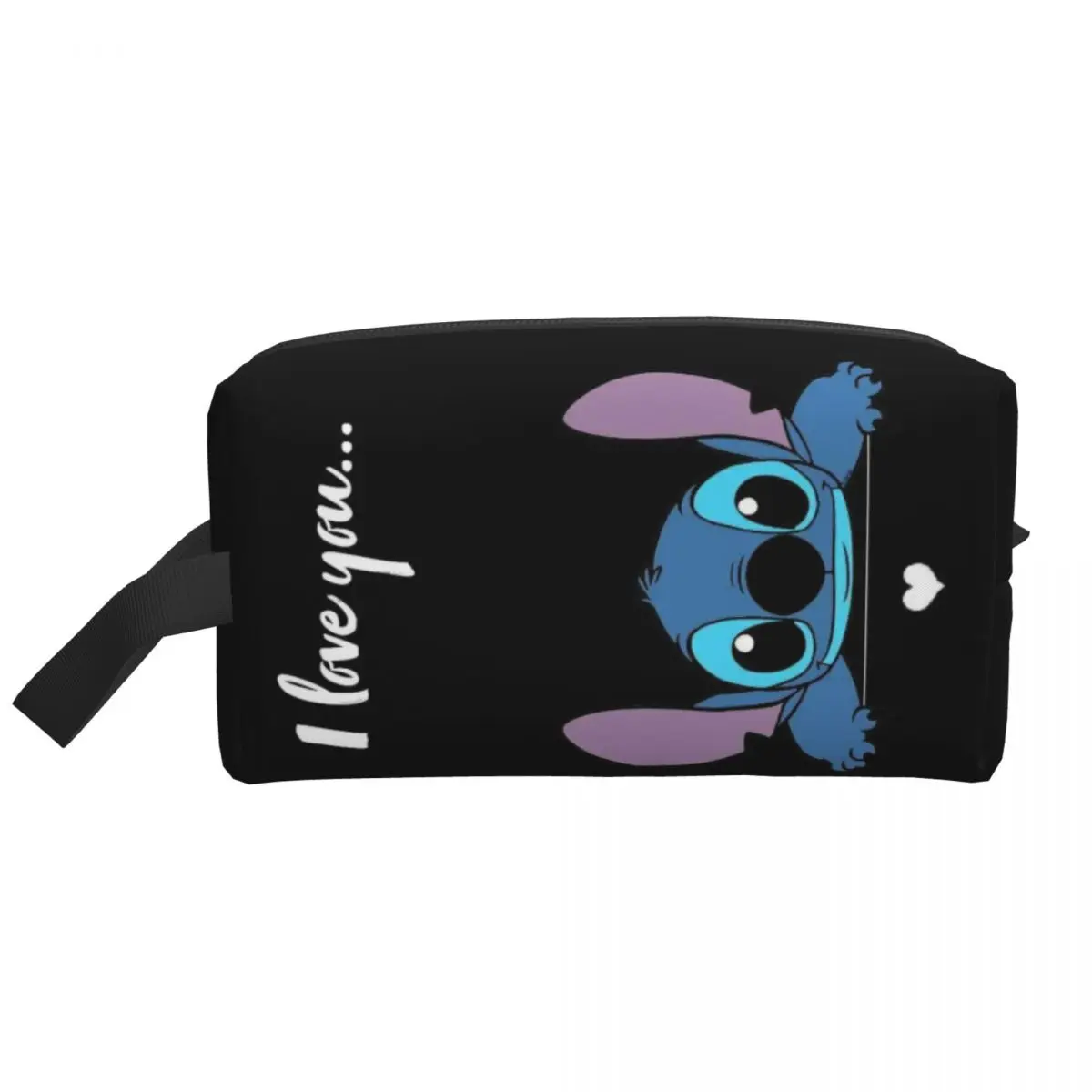 Custom Cute Stitch Makeup Bag for Women Travel Cosmetic Organizer Kawaii Cartoon Storage Toiletry Bags