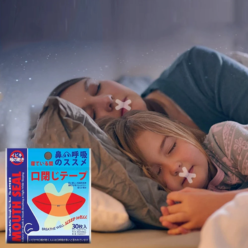 Anti Snoring Mouth Tape Sleep Strip Better Nose Breathing Improved Nighttime Sleeping Less Mouth Open Sticker Healthcare Medical