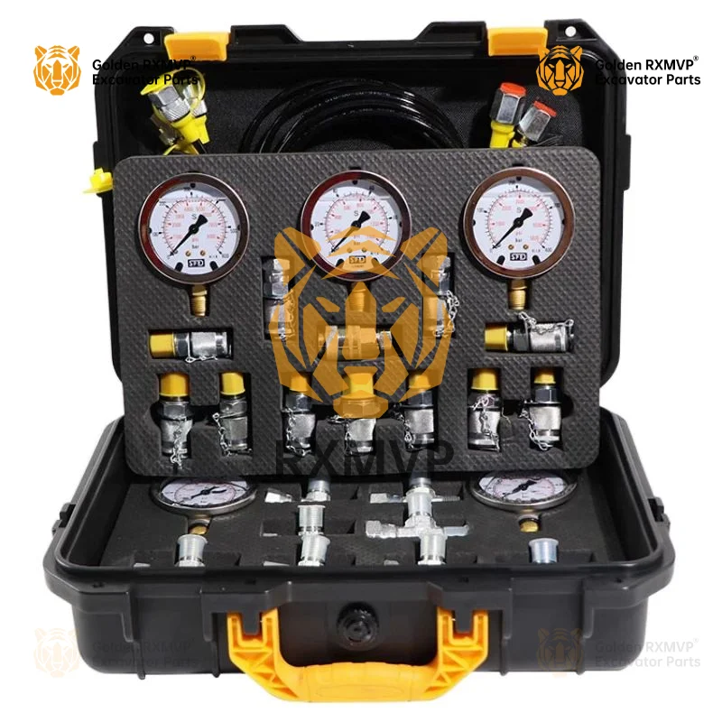 Excavator Parts Precision Maintenance Of Large Pump Hydraulic Oil Pressure Gauge Combination Testing Pressure Gauge Set