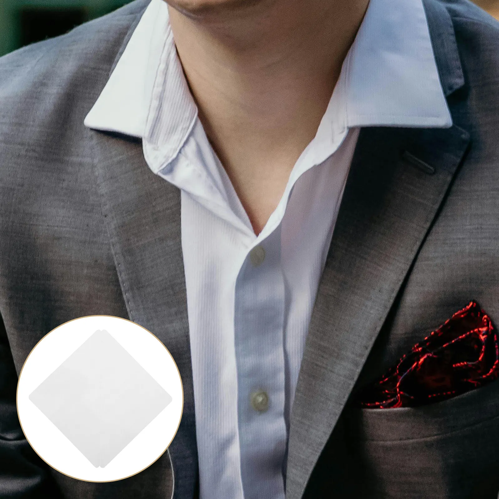 

50Pcs Disposable Invisible Collar Stays Transparent Self-Adhesive Shirt Collar Corner Stays Replacement Set for Professional