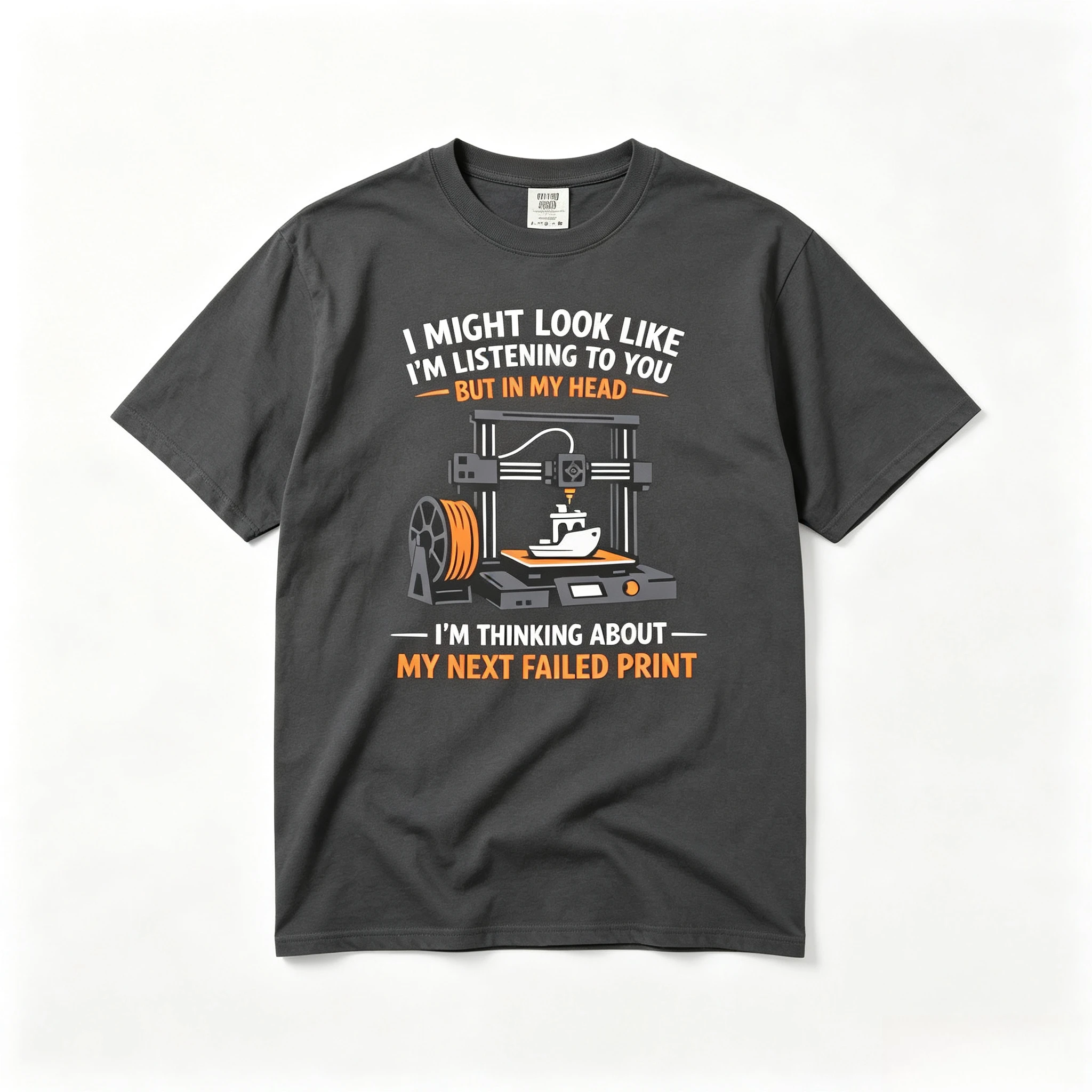 Casual Short-sleeved 3D-printed T-shirt As A Fun Gift for Makers and Printer Enthusiasts. Suitable for Both Men and Women.