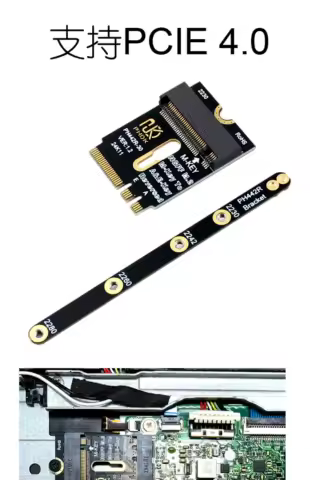 M.2 A+E to NVME SSD Adapter M2 WIFI Interface A/E Key to M Key PCIE 4.0 Riser Card with Bracket for 2230 2242 2260 2280 NVME SSD