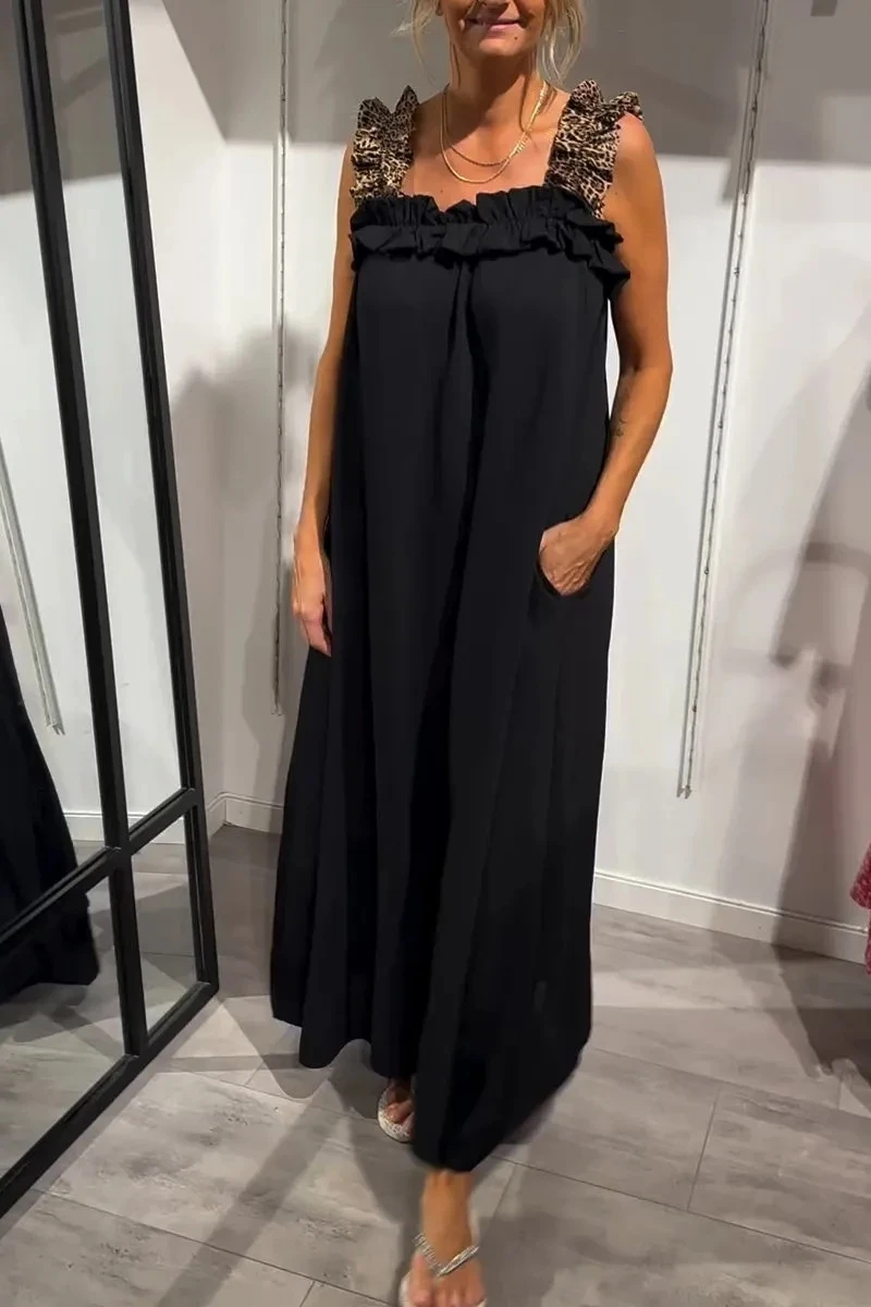 Faionable Casual Allentato Svel Pieghettato Dr Vita alta A-Line Estate Dr per le donne Beachwear Un pezzo Wrap Sle