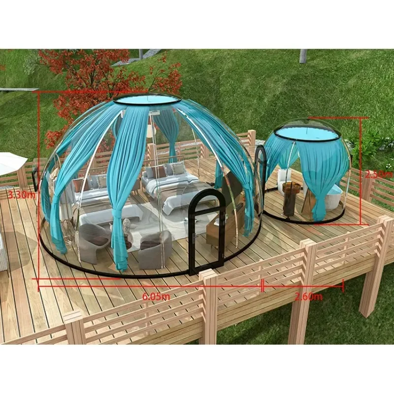 Tienda de policarbonato con cúpula de aluminio para exteriores, cúpula transparente, casas para el hogar, tienda de Hotel con burbujas iglú