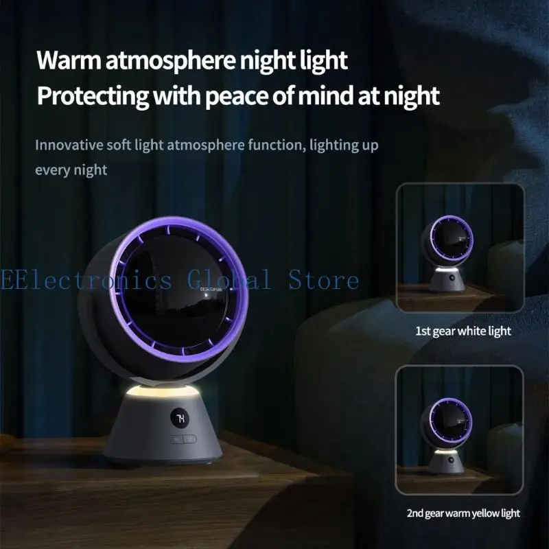 462B 4000mAh Carregamento USB Ventilador Pendurado Ventilador teto Agitação automática LED Luz Ar condicionado no