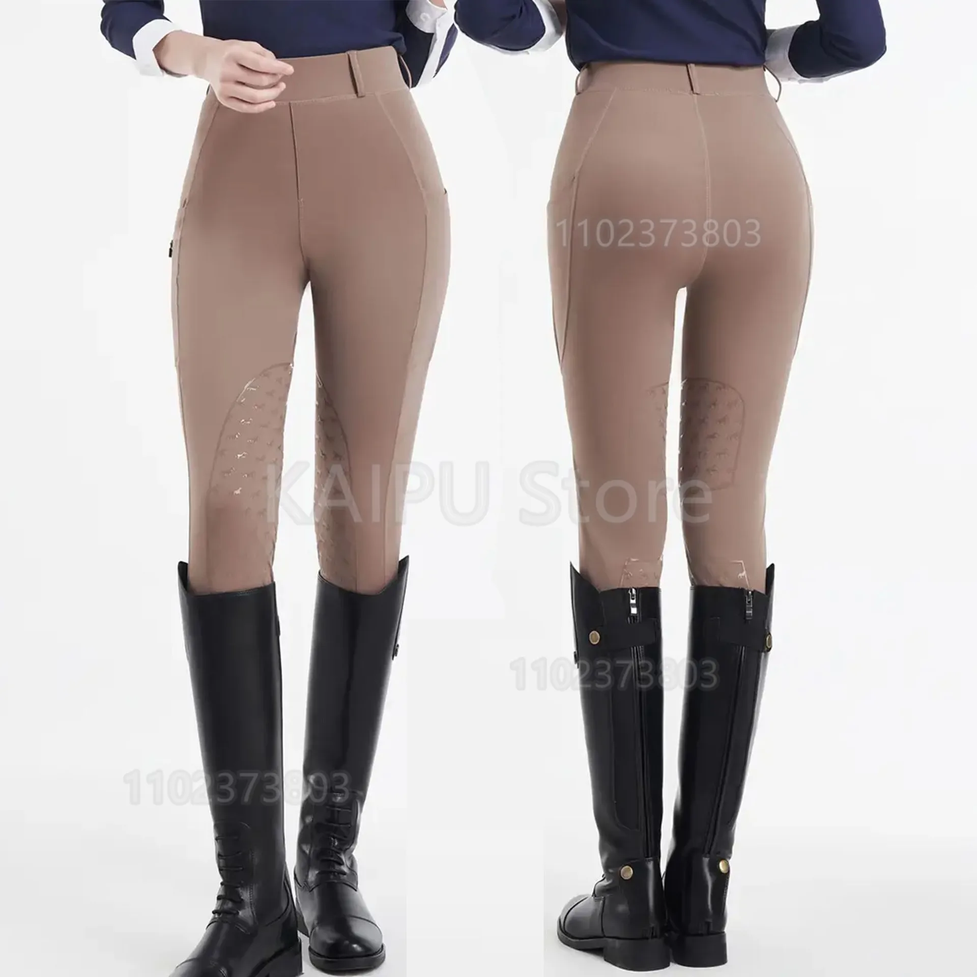 Fashion Equestrian Pants Slim Elastic Non-slip Full Silicone Riding Training Bar Competition Riding Pants
