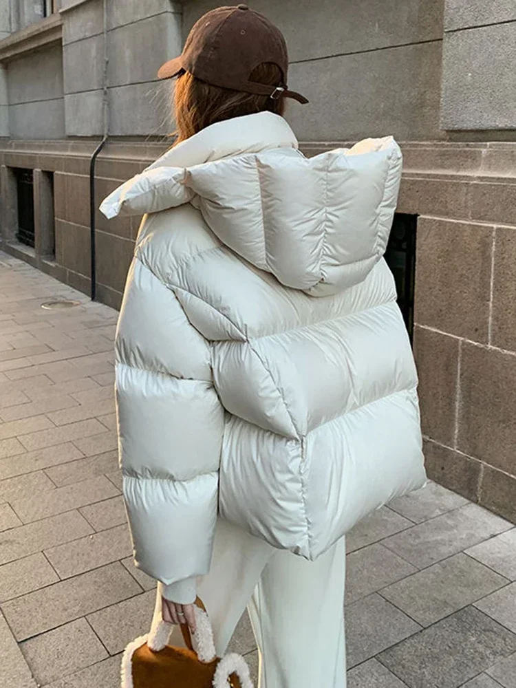 2024 New Waterproof Down Cotton Padded Jacket Hooded Short Women's Winter Clothes Korean Style Puffer Jacket Coat Outwear Female