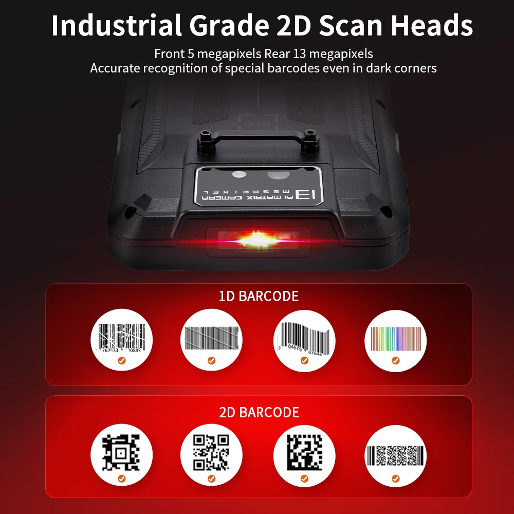 JR 937 High Efficiency Industrial PDA 5100mAh Battery IP67 Rugged Handheld QR Code Barcode Scanner
