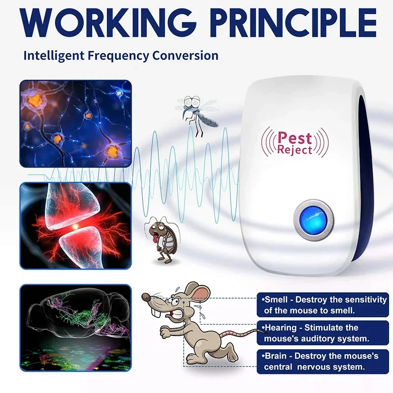 Xiaomi Pest Repellent Mouse Cockroach Ultrasonic Mosquito Insect Repeller Effective Essential Home Summer Pest Exterminato New