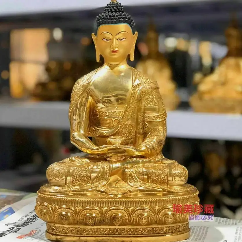 

12" 30cm Genuine Bronze Sakyamuni Buda Statue Amitabha Buddha Statues