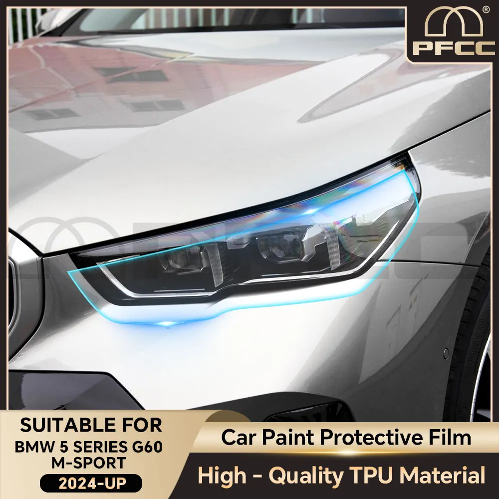 

PFCC for BMW G60 5 Series M Sport 2024 Headlight Rearview Film Precut Paint Protection Anti-Scratch TPU Clear Bra PPF Accessorie
