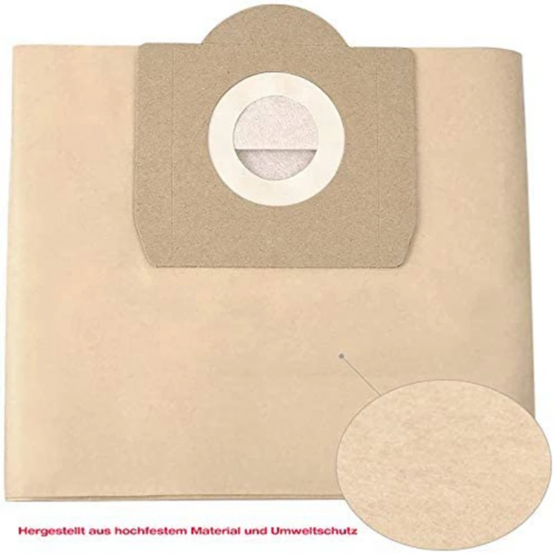 10 Pack 6.959-130.0 Paper Filter Dust Bag A 2201/2204/2504 for Karcher WD3 WD3P Wet & Dry Vacuum Cleaner Replacement