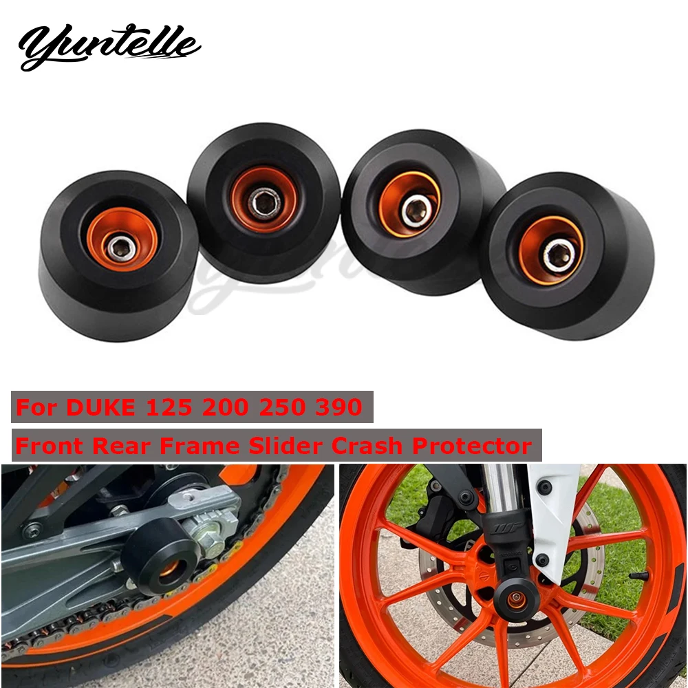 

Front Rear Fork Wheel Frame Slider Crash Protector For Duke RC 125 200 250 390 2012-2024 2023 Motorcycle Accessories Crash Pads
