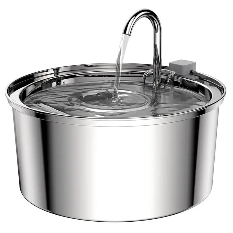 

Автоматический фонтан-поилка AUAU-3.2L из нержавеющей стали для кошек и собак с датчиком движения, перезаряжаемый