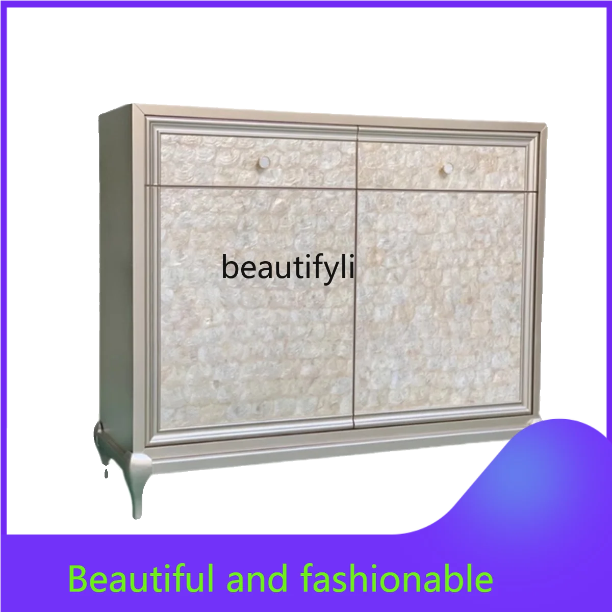 

Light Luxury Shell Entrance Cabinet Modern Minimalist Living Room Aisle Storage Entrance Foyer Bedroom Storage Cabinet