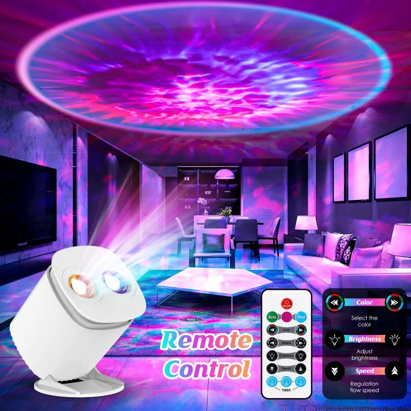 

New Sunset Galaxy Starry Sky Projector, Dual-Color LED Projection Lamp for Bedroom Living Room Party & Photography