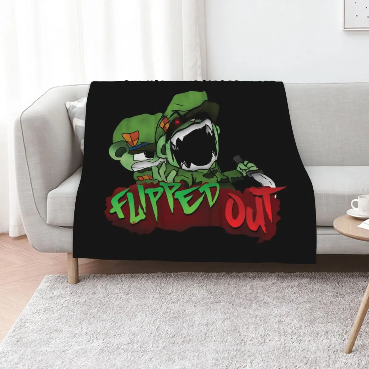 fnf htf flippy vs fliqpy graffiti Throw Blanket Nap Warm Softest Giant Sofa Single Thin Blankets