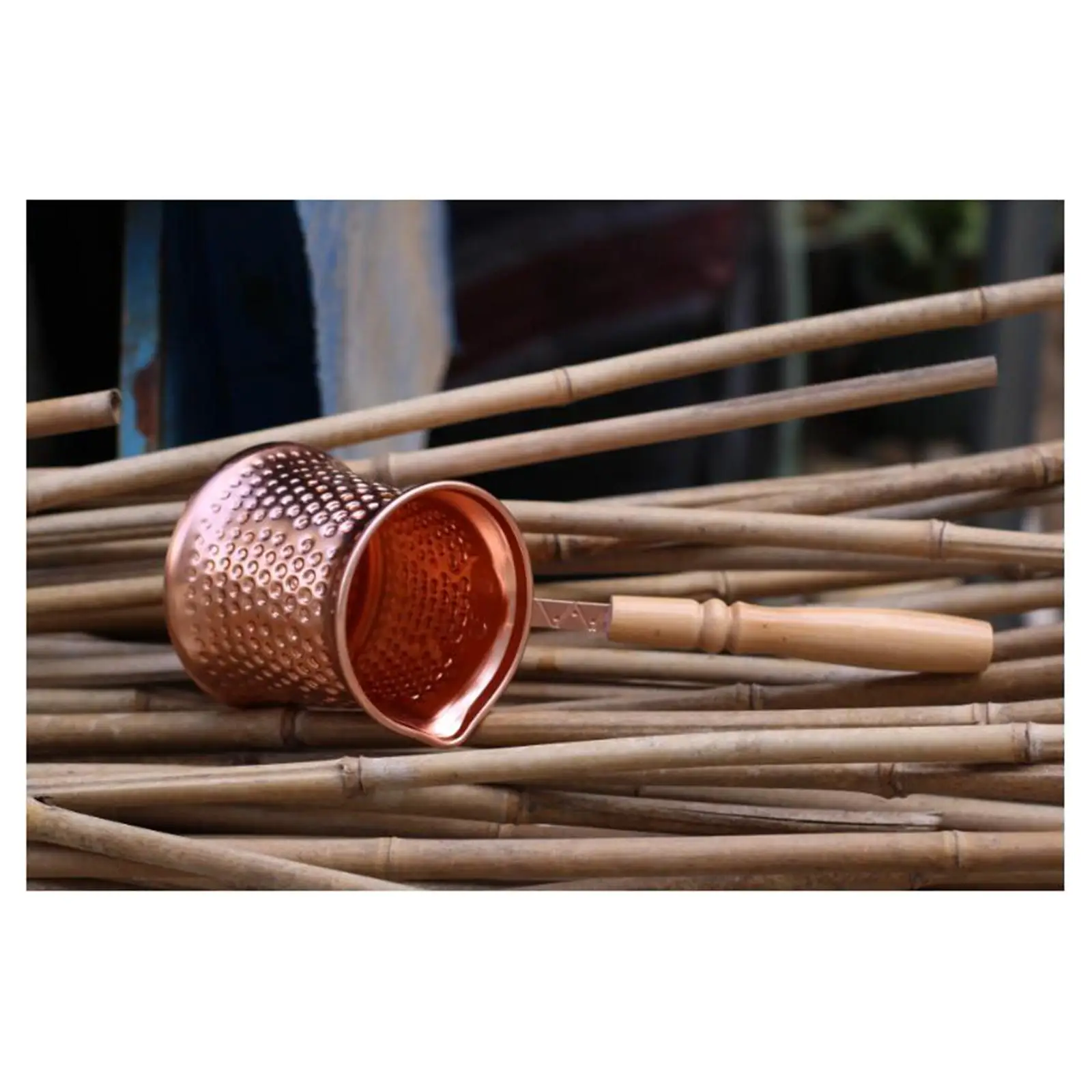 Hand Brewed Coffee Pot, Coffee Teapot Equipment Handmade 350ml with Wooden Handle Coffee Mug Turkish Coffee Cup,