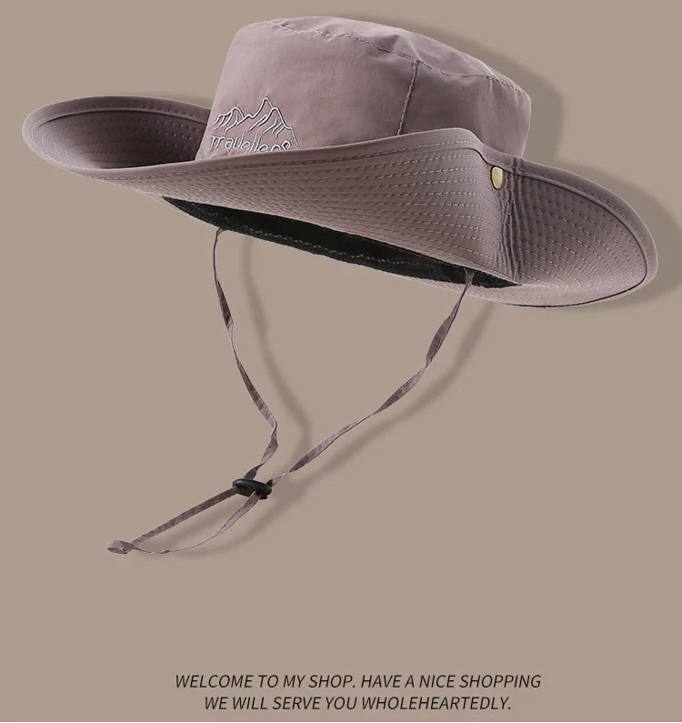 Western cowboy sun hat men's bucket hat women's climbing hiking hat desert outdoor camping