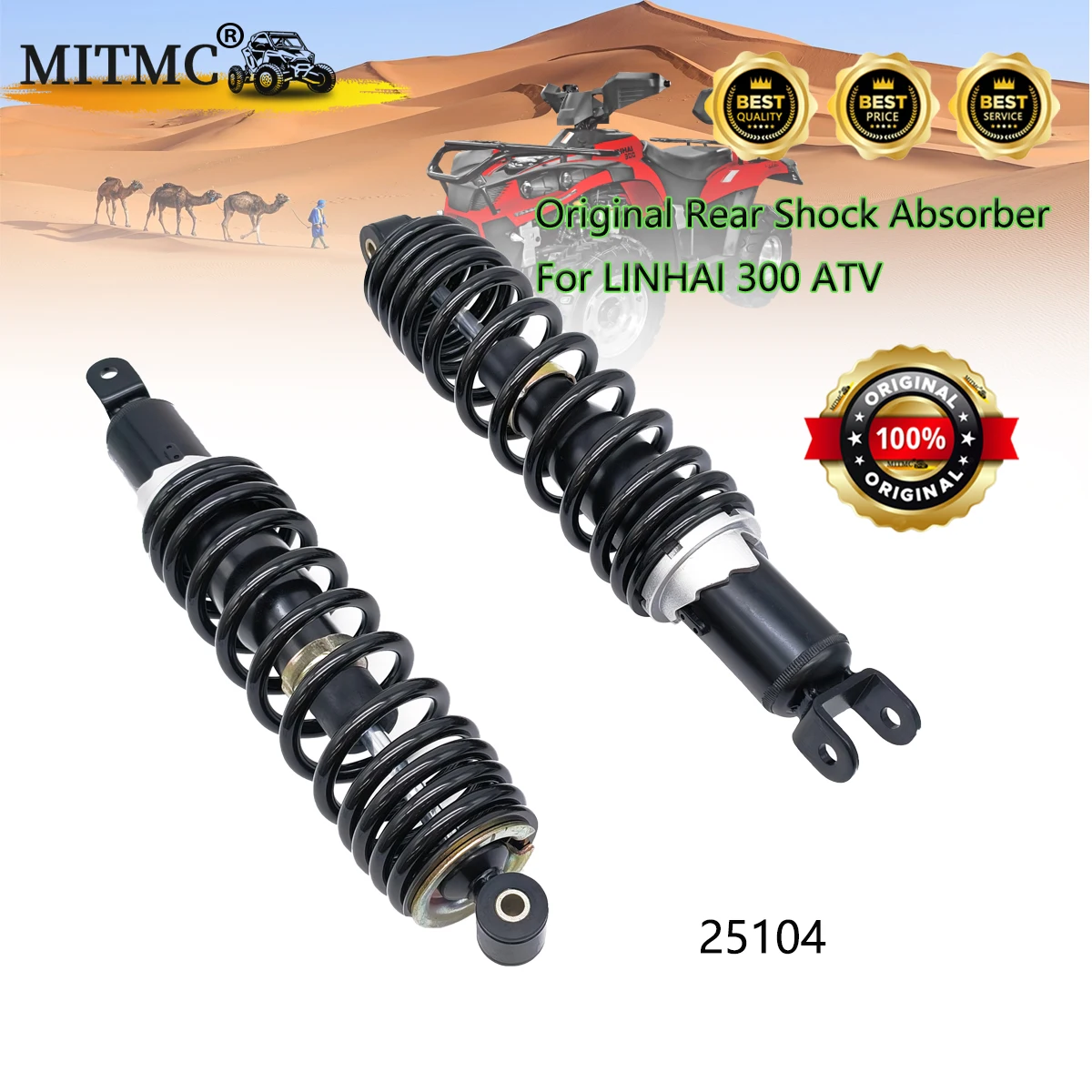 

2Pcs Original Rear Shock Absorber For LINHAI 300 ATV 300-D 300-3D EFI T3b QUAD O KART Linhai Parts Code 25104