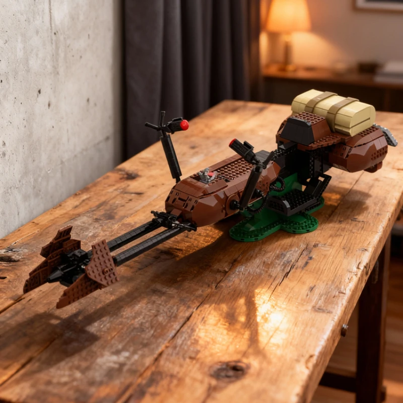 

Набор из 1283 деталей MOC: Скоростной мотоцикл скаутов-солдатов, совместимый с моделью My Star Battle, строительные блоки, декор для книжной полки, украшение для дома, подарок для сына на праздник