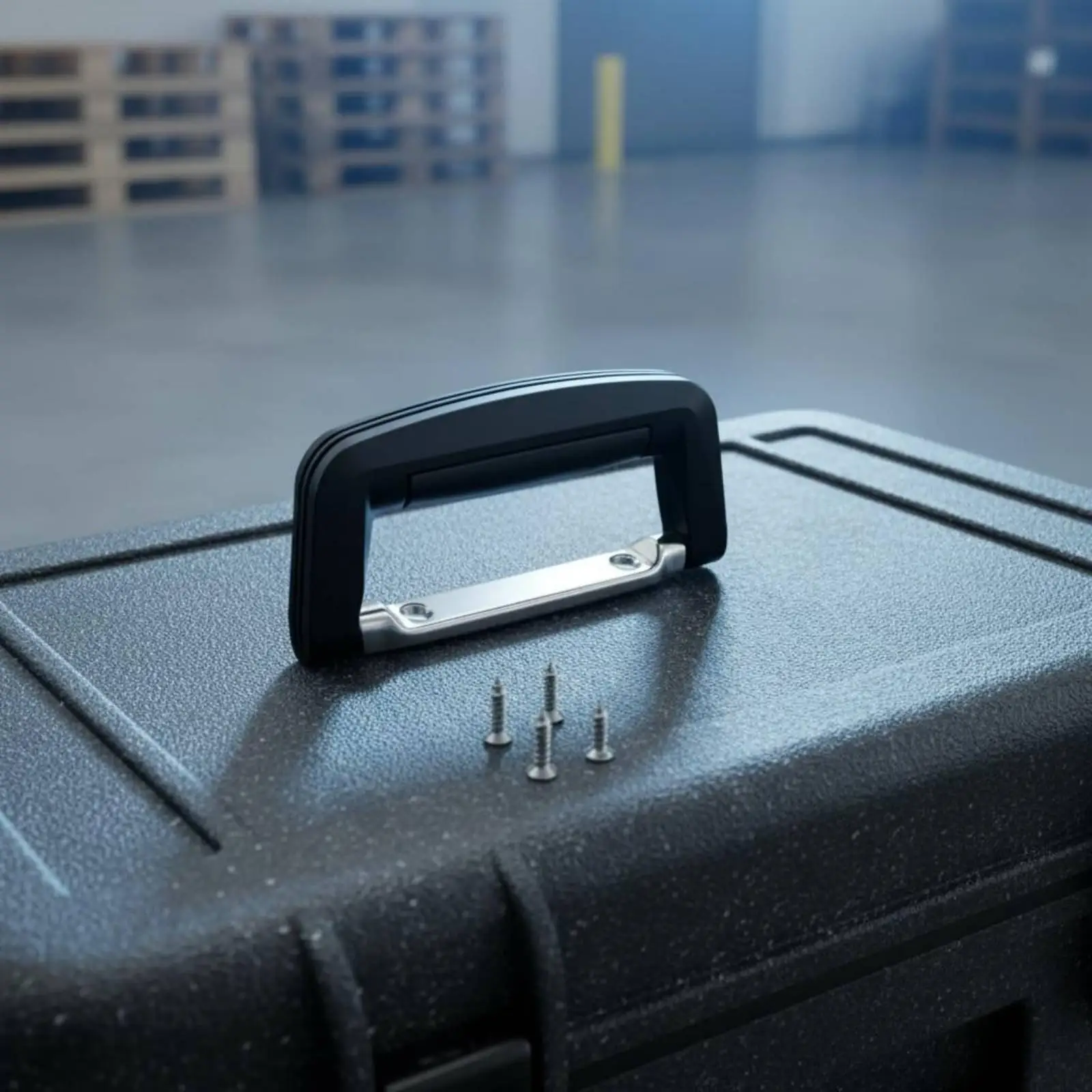 Modern Synthetic Material Handle Comfortable Grip Pull for Tool Case with Wheels and Handle Makeup Case