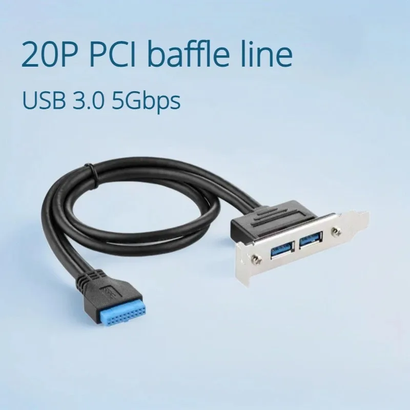 

Основная плата передней панели USB 20PIN к USB 3.0 Два порта 5G Расширение PCI Перегородка Кабель Удлинительный кабель для передачи данных Настраиваемые длины