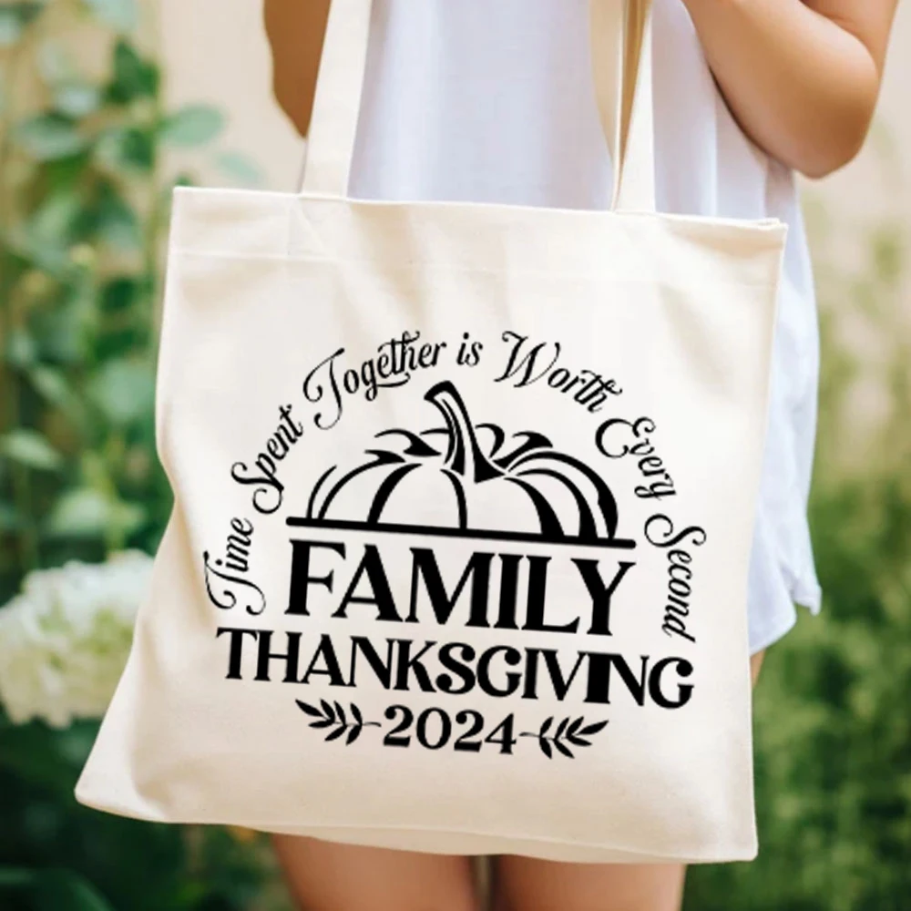 Family Thanksgiving 2024 Women's Handbags Thanksgiving Matching Family Bag Cricut Womens Handbags Fall Handbag Pumpkin Tote Bags