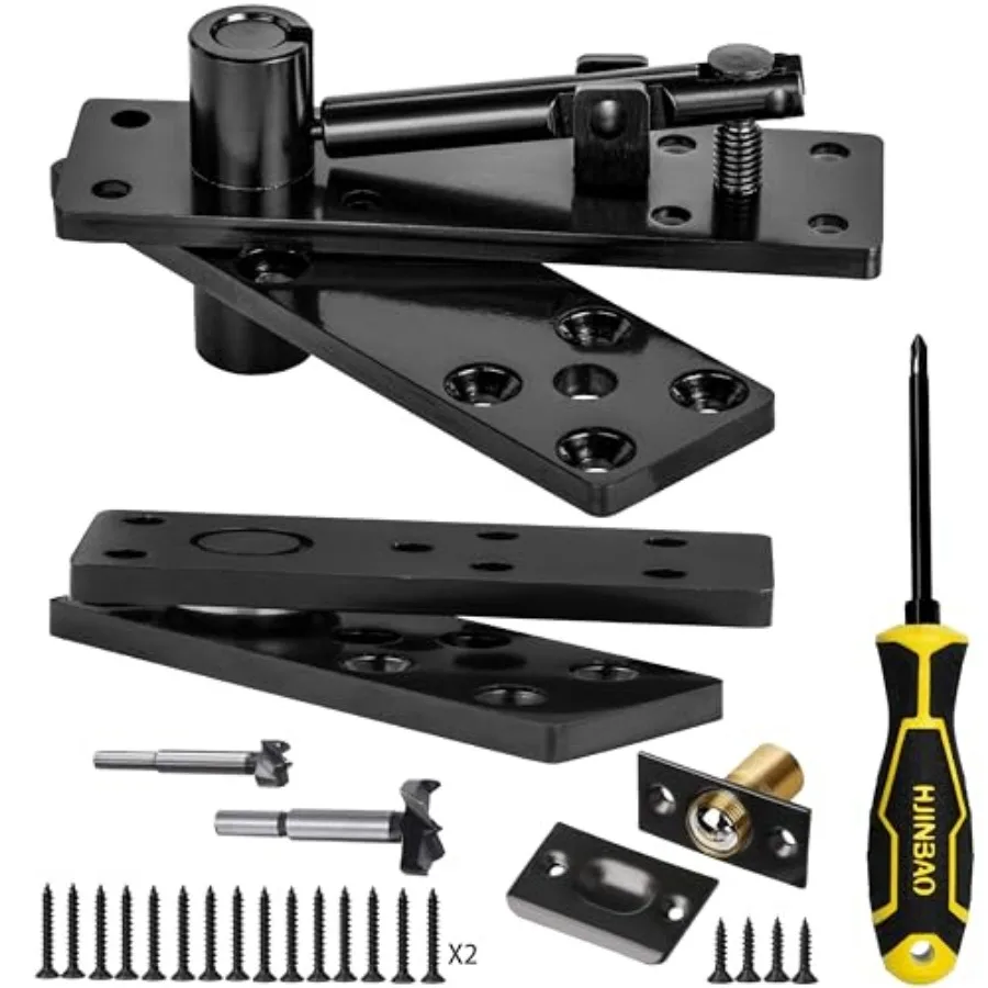 

Hidden Door Hinge, 360° Swinging Heavy Duty Pivot Hinges for Secret Bookcase/Hidden Doors, 600Lbs Load-Bearing Thickened Solid